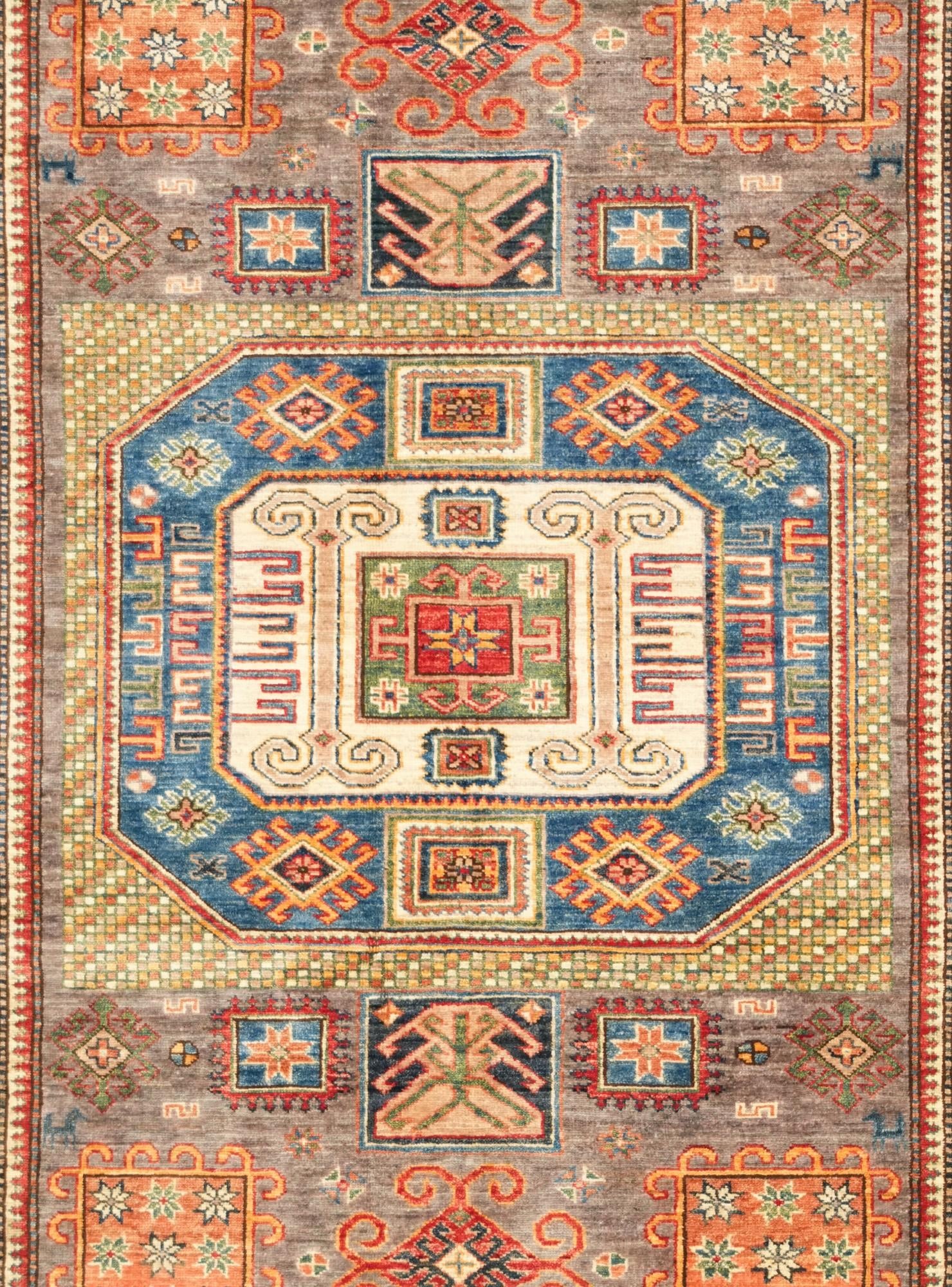 5' 1 x 6' 11 Hand Knotted Kazak Rug