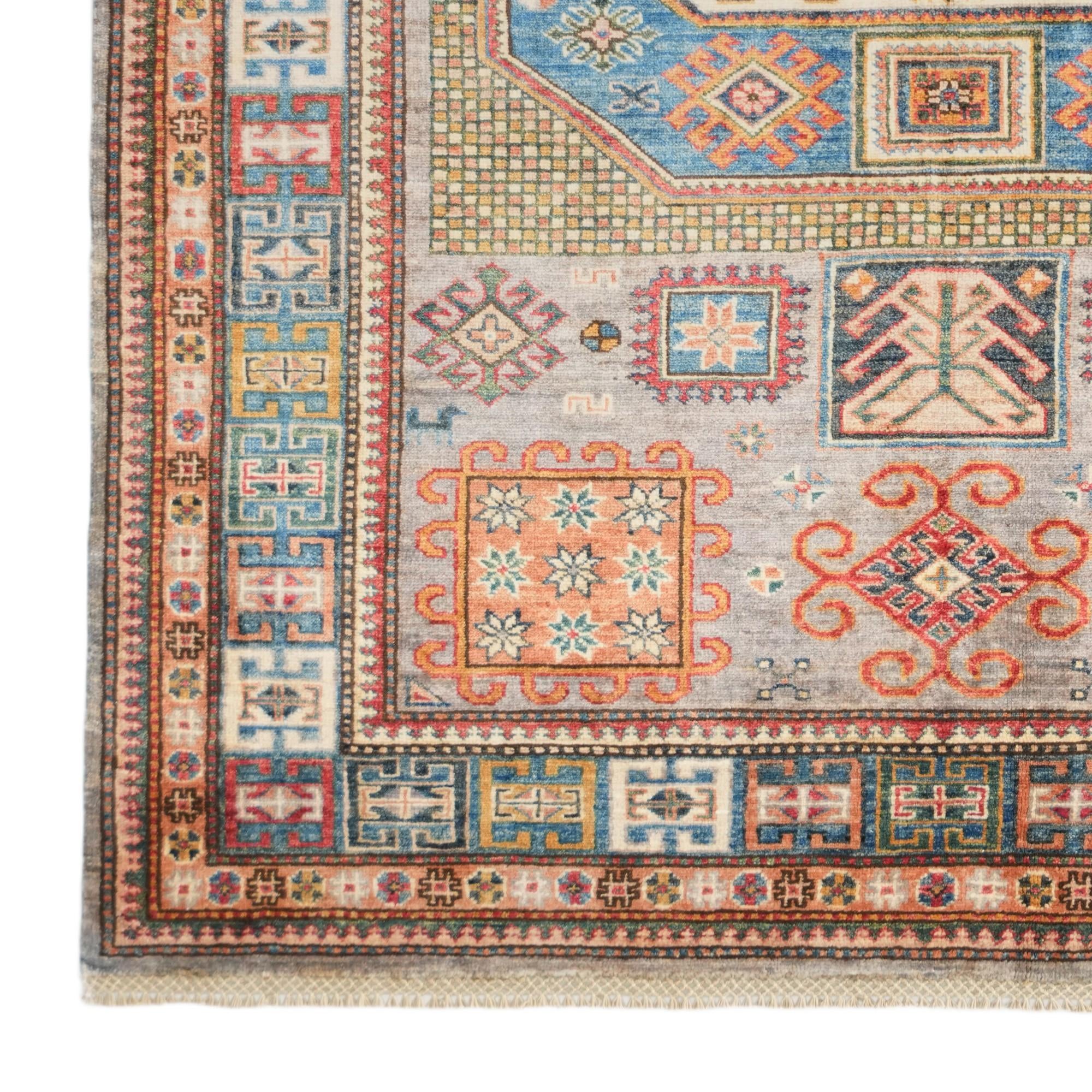 5' x 6' 10 Hand Knotted Kazak Rug