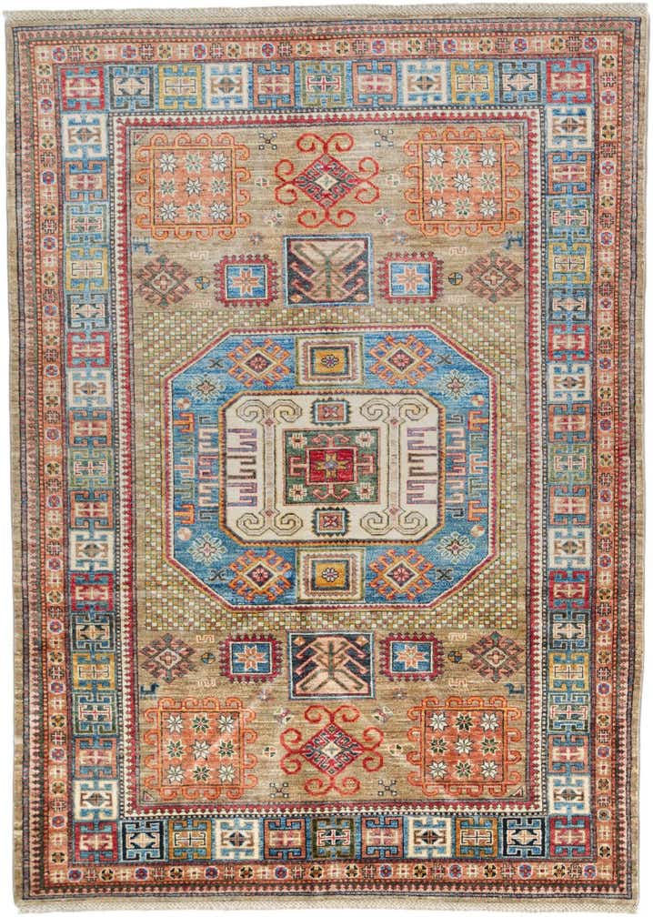 5' x 7' 1 Hand Knotted Kazak Rug