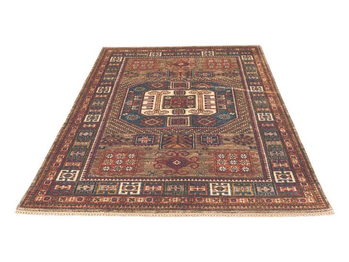 4' 11 x 6' 8 Hand Knotted Kazak Rug
