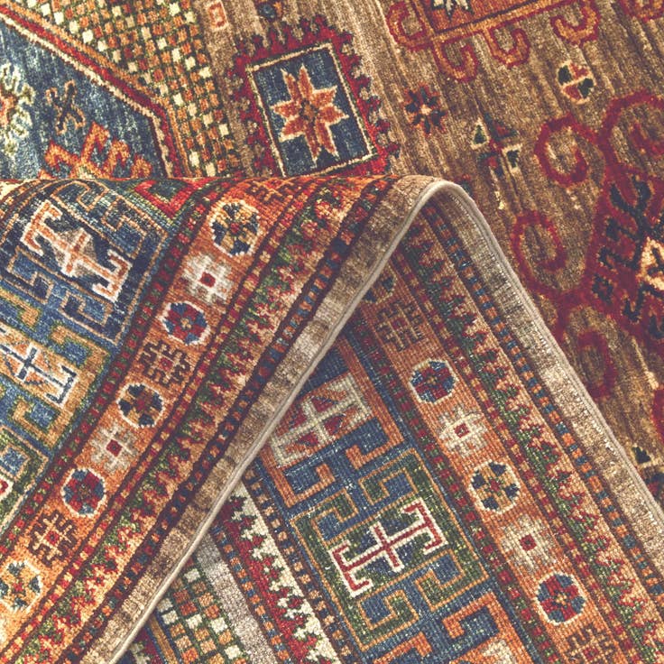 Detail image of 4' 11 x 6' 8 Hand Knotted Kazak Rug