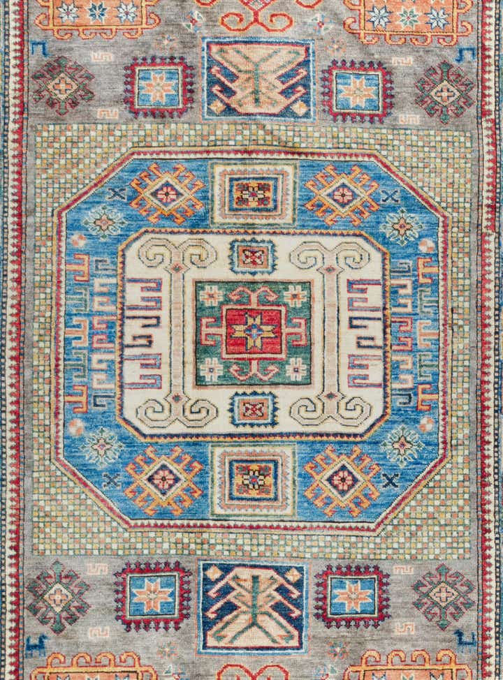 4' 11 x 7' 6 Hand Knotted Kazak Rug