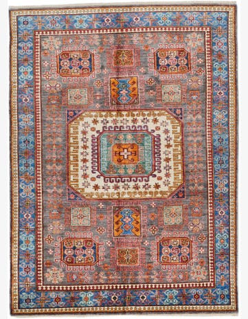 5' 4 x 7' 3 Hand Knotted Kazak Rug