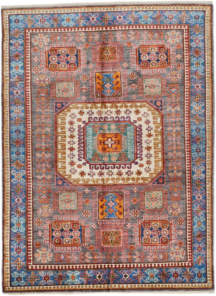5' 4 x 7' 3 Hand Knotted Kazak Rug