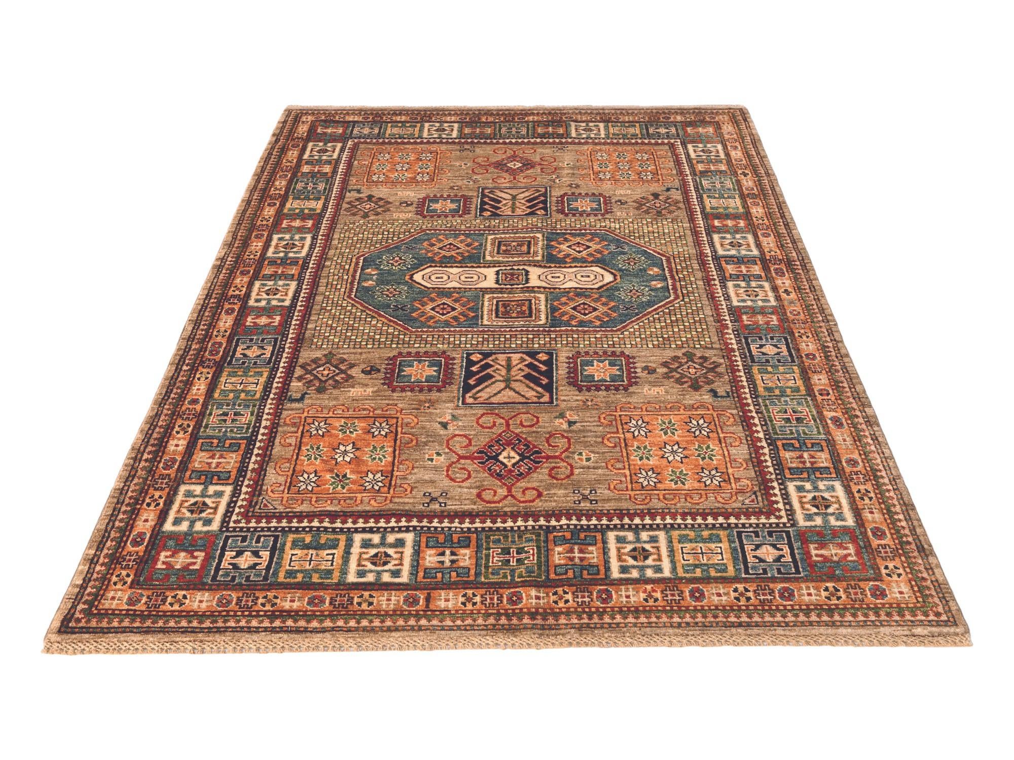 5' 2 x 7' 7 Hand Knotted Kazak Rug