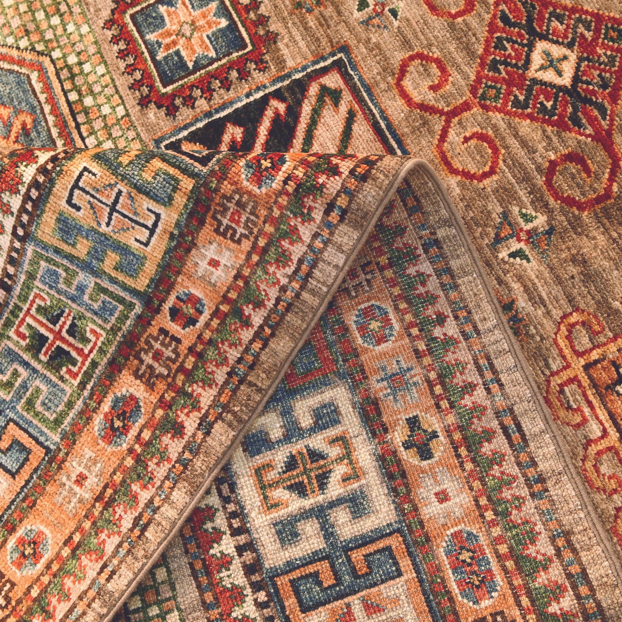 5' 2 x 7' 7 Hand Knotted Kazak Rug
