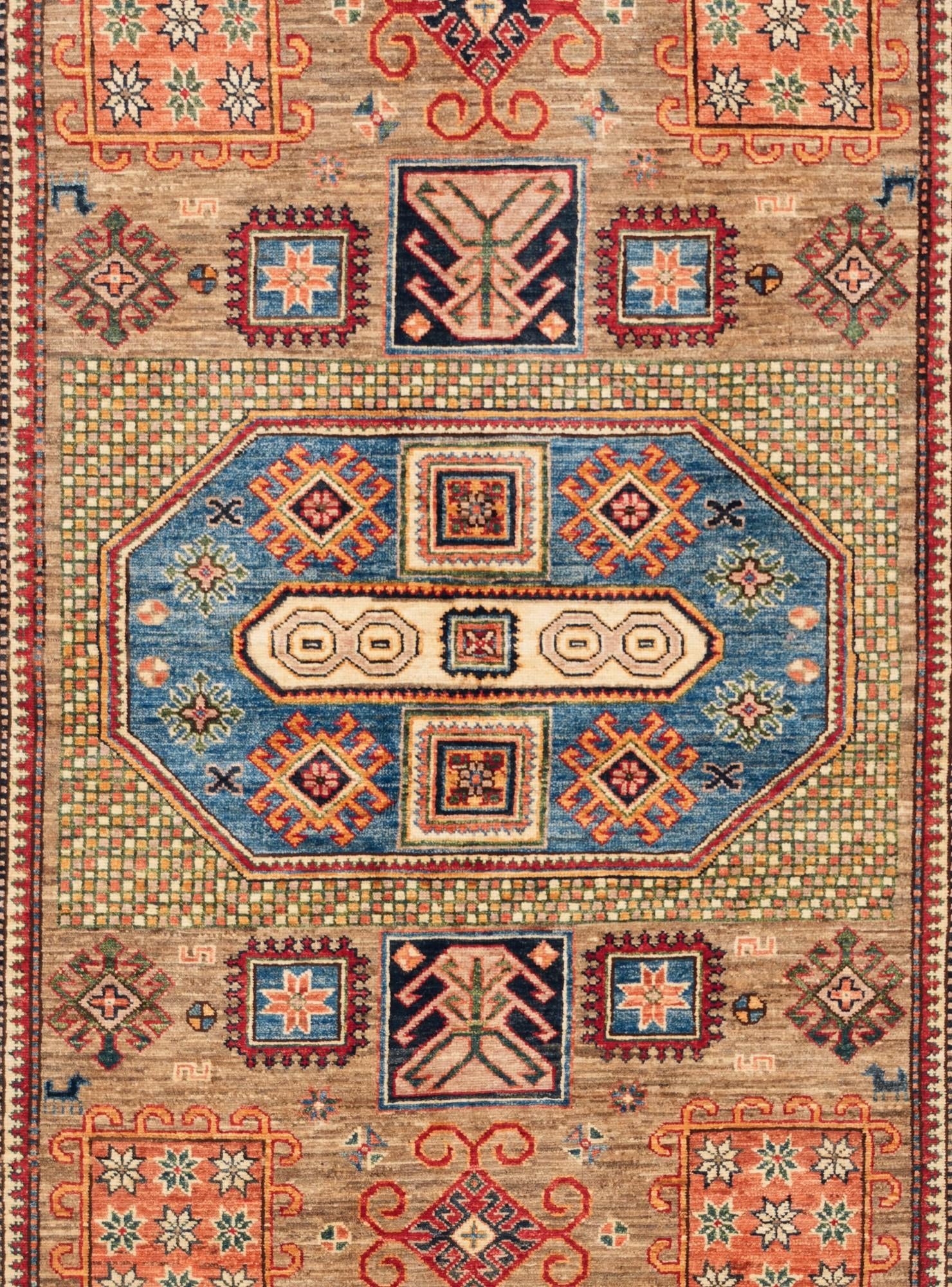 5' 2 x 7' 7 Hand Knotted Kazak Rug