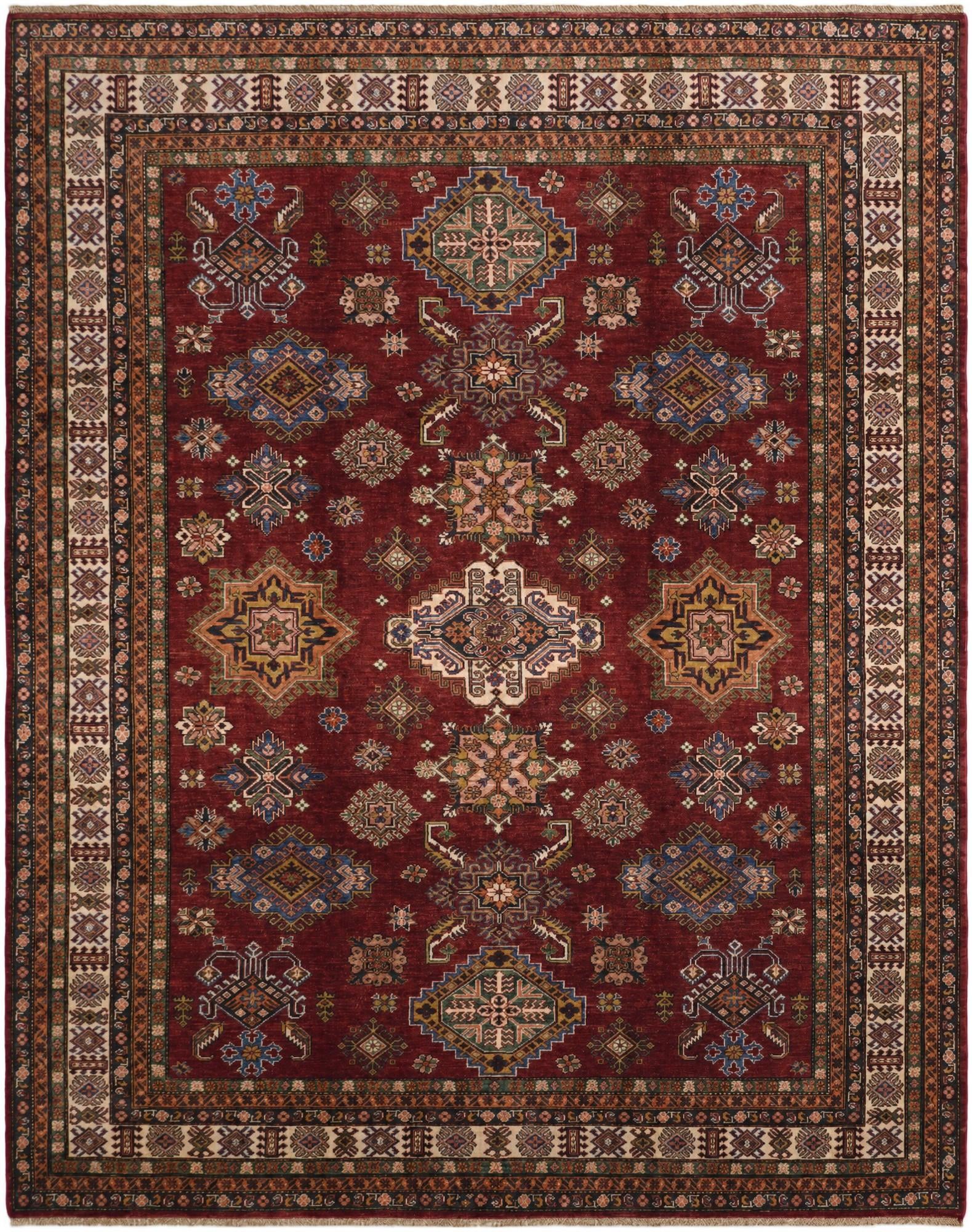 8' 6 x 10' 6 Hand Knotted Kazak Rug