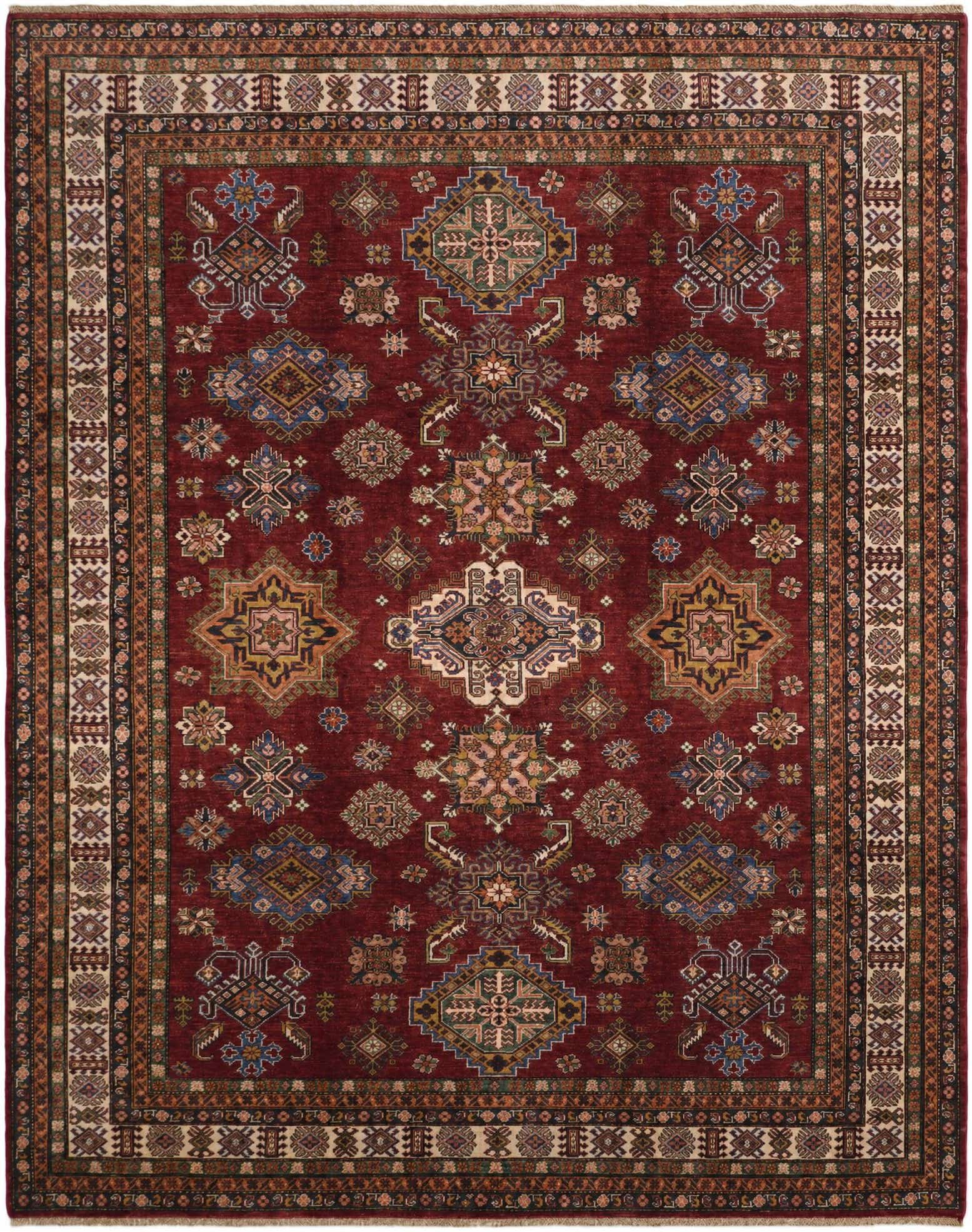 8' 6 x 10' 6 Hand Knotted Kazak Rug