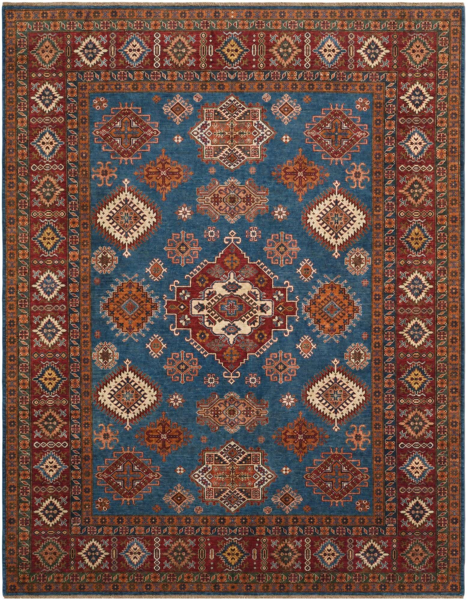 8' 4 x 10' 7 Hand Knotted Kazak Rug