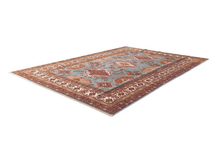 Detail image of 7' 1 x 10' 2 Hand Knotted Kazak Rug