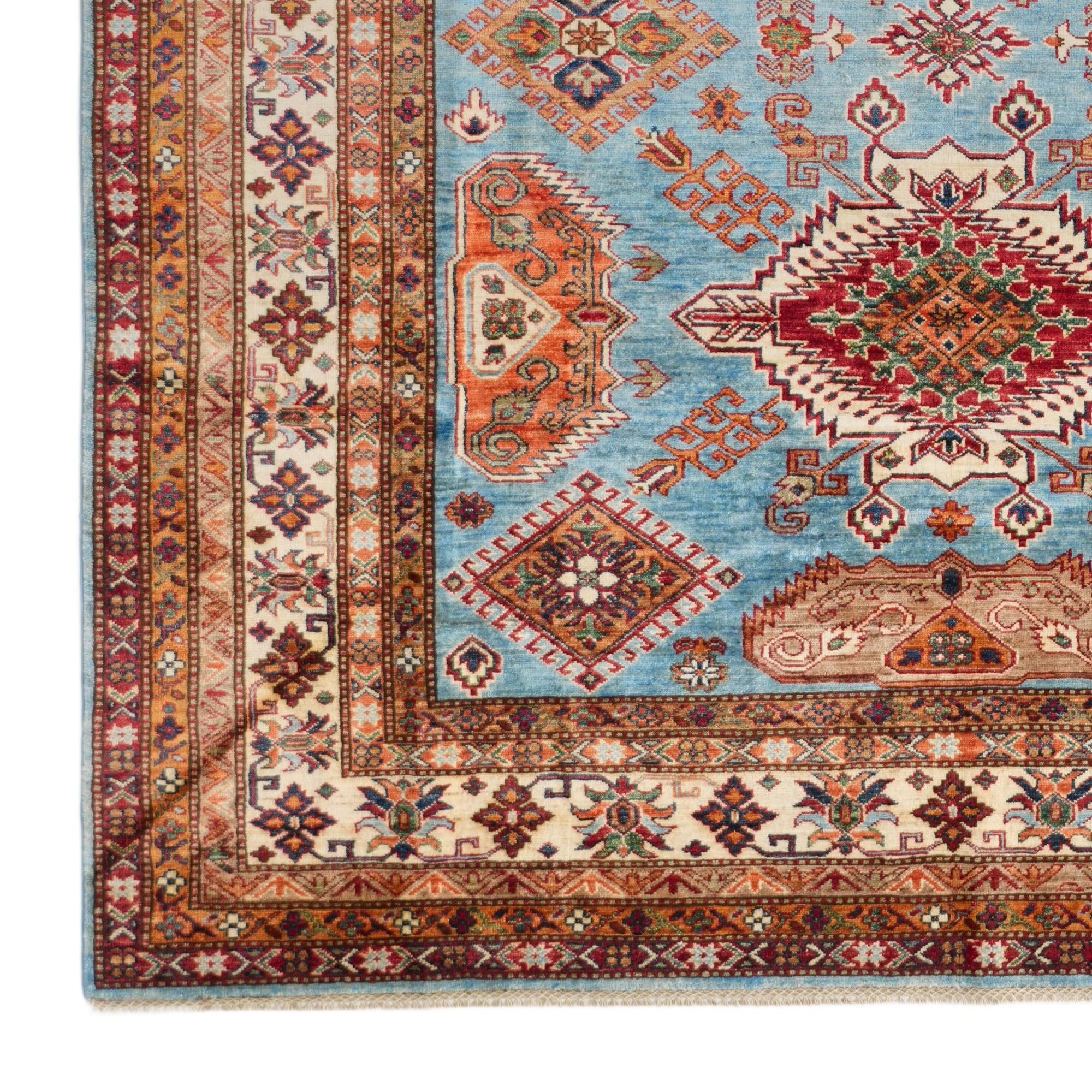 7' 1 x 10' 2 Hand Knotted Kazak Rug