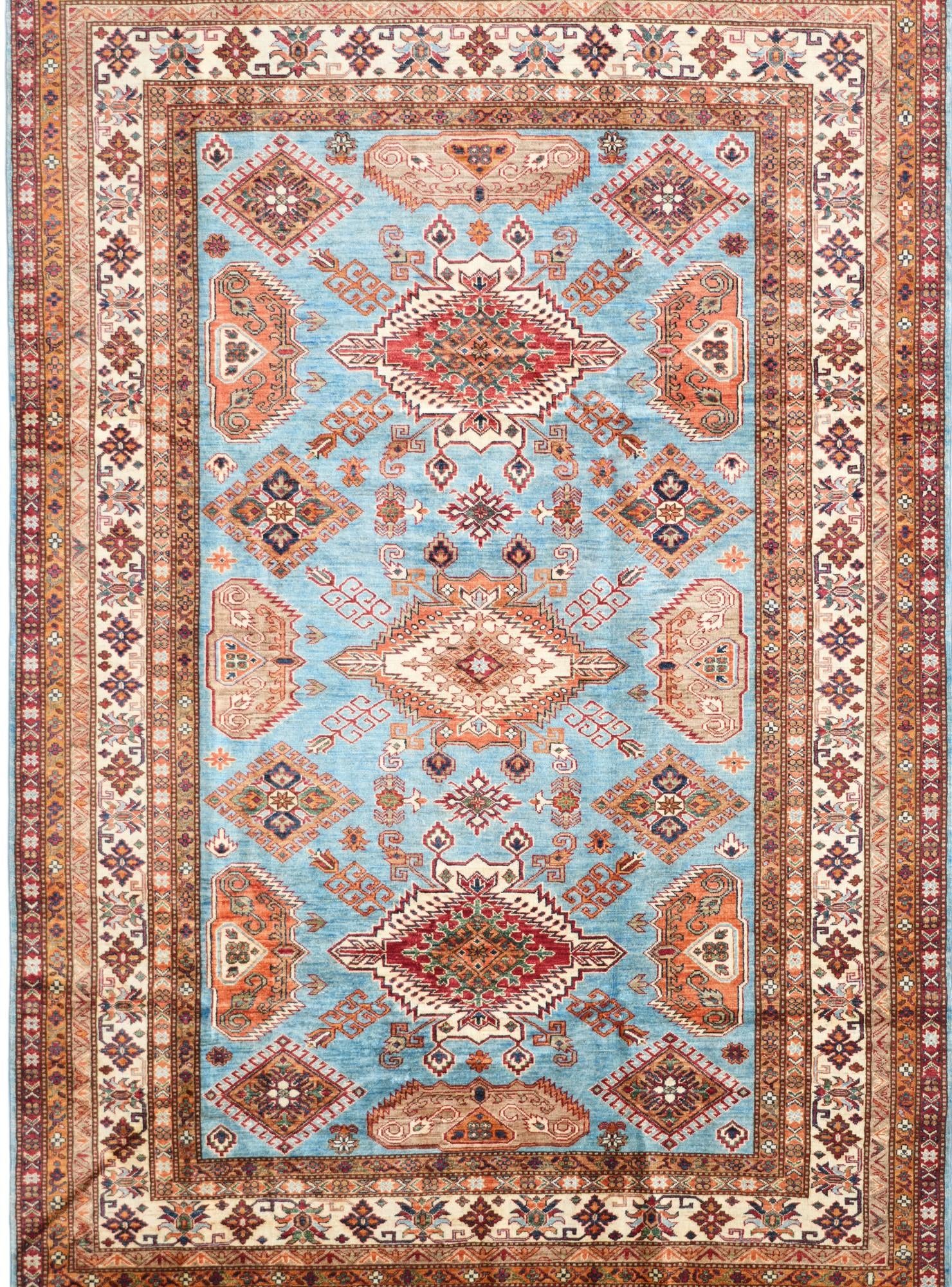 7' 1 x 10' 2 Hand Knotted Kazak Rug