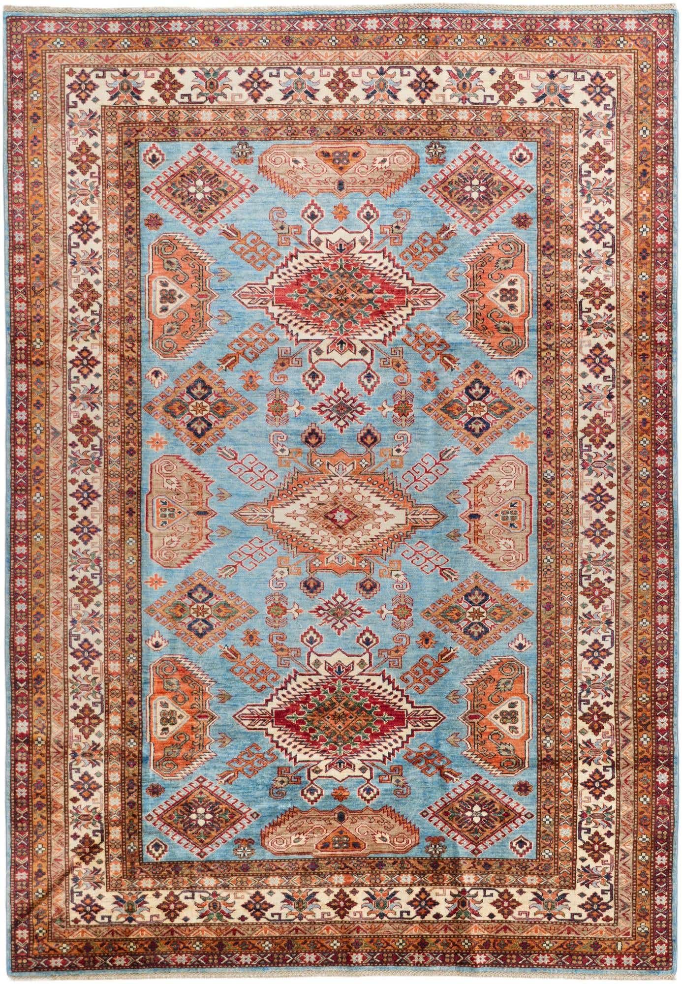 7' 1 x 10' 2 Hand Knotted Kazak Rug