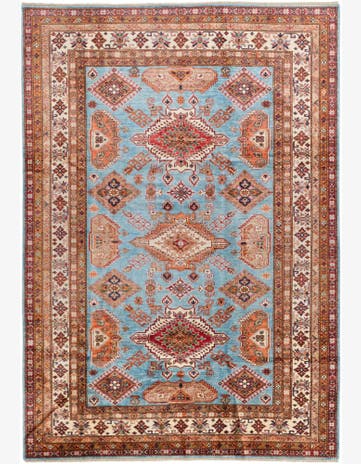 7' 1 x 10' 2 Hand Knotted Kazak Rug