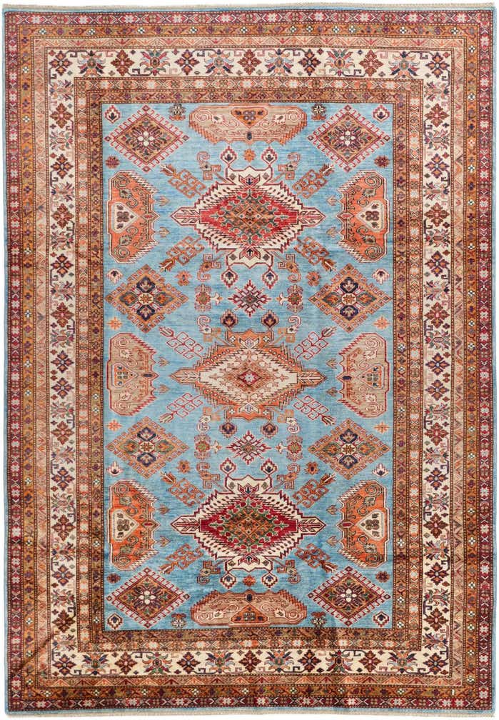 7' 1 x 10' 2 Hand Knotted Kazak Rug