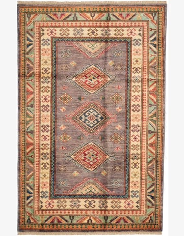 3' 11 x 6' 2 Hand Knotted Kazak Rug