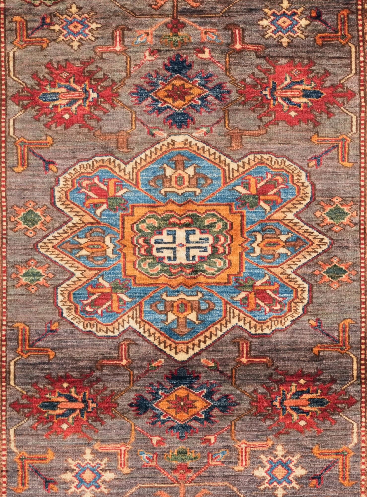 4' 1 x 5' 9 Hand Knotted Kazak Rug