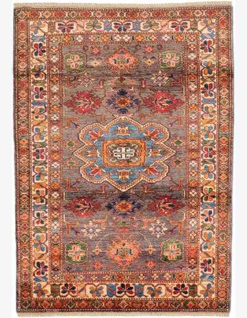 4' 1 x 5' 9 Hand Knotted Kazak Rug
