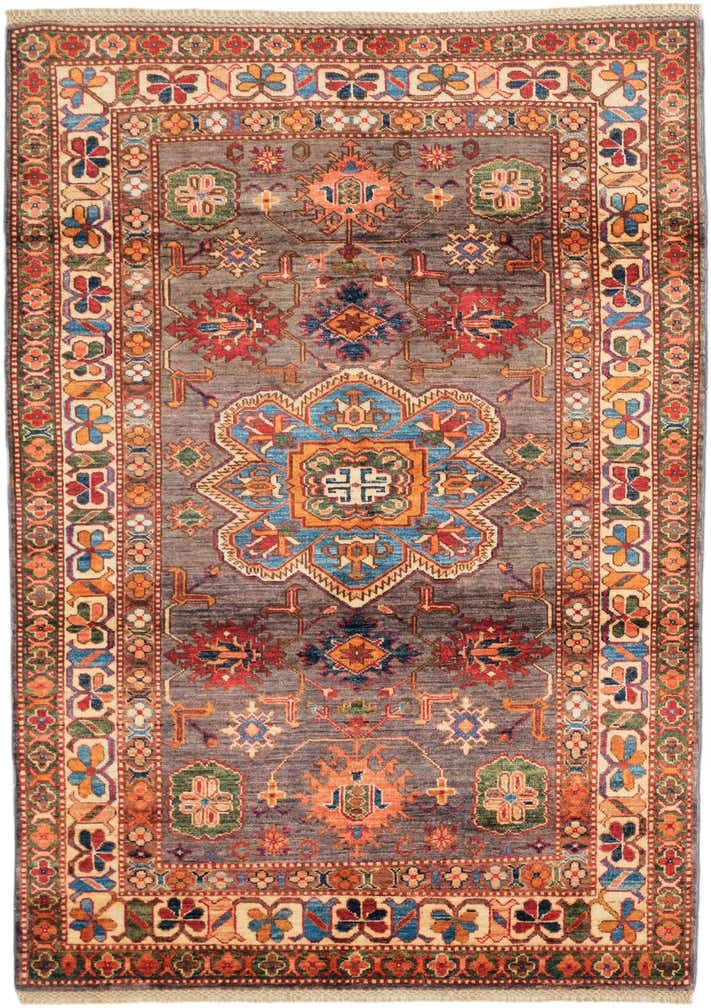 4' 1 x 5' 9 Hand Knotted Kazak Rug