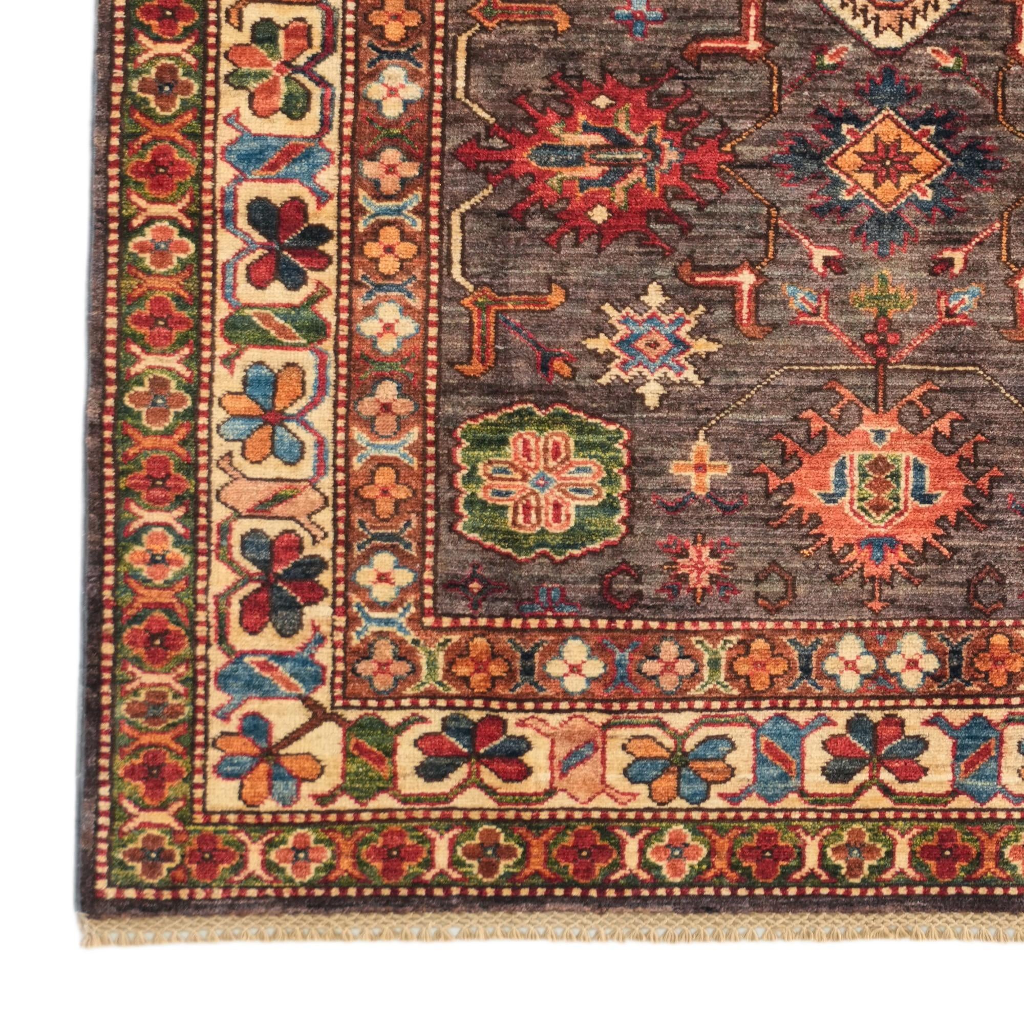 4' x 5' 11 Hand Knotted Kazak Rug