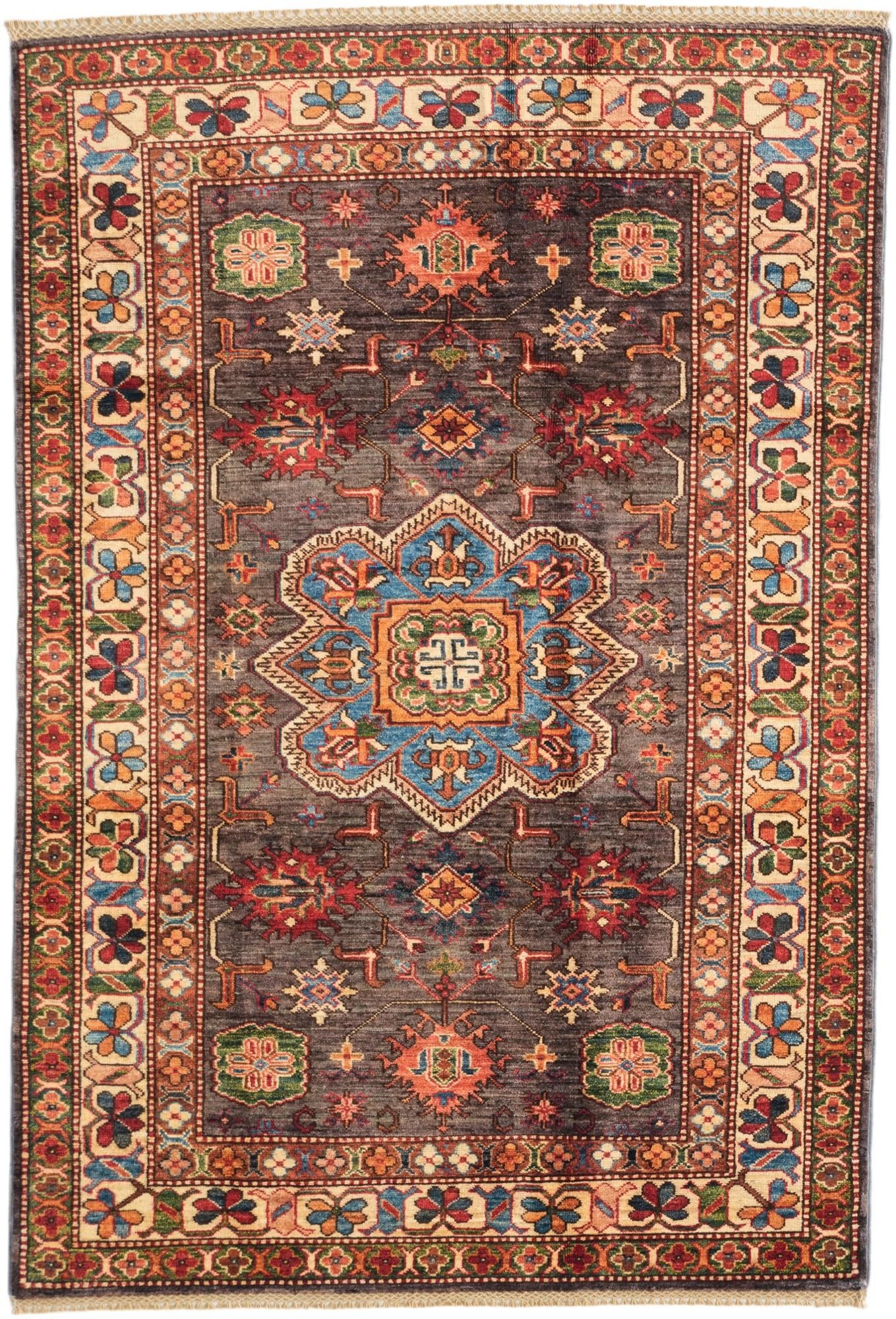 4' x 5' 11 Hand Knotted Kazak Rug