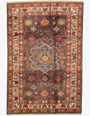 4' x 5' 11 Hand Knotted Kazak Rug