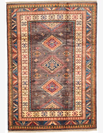 4' x 5' 9 Hand Knotted Kazak Rug