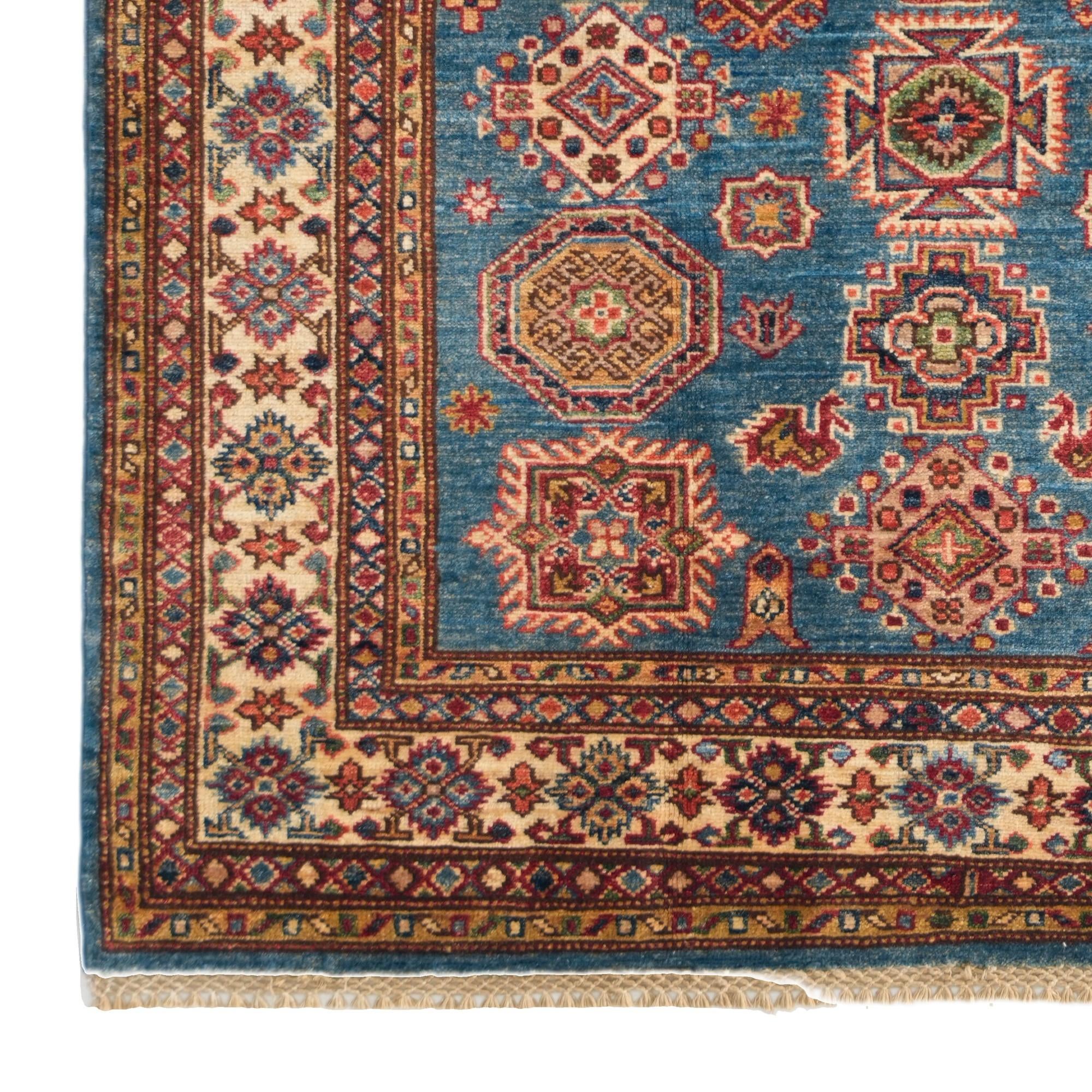 4' 1 x 6' 3 Hand Knotted Kazak Rug
