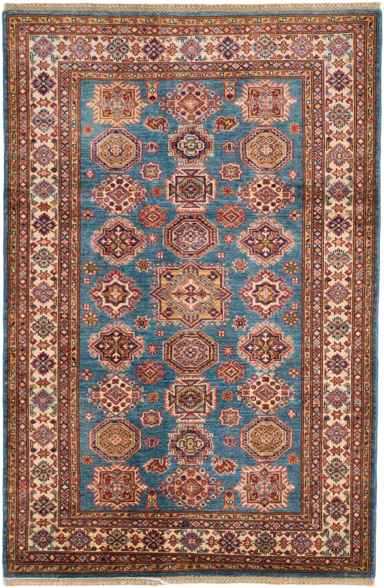 4' 1 x 6' 3 Hand Knotted Kazak Rug