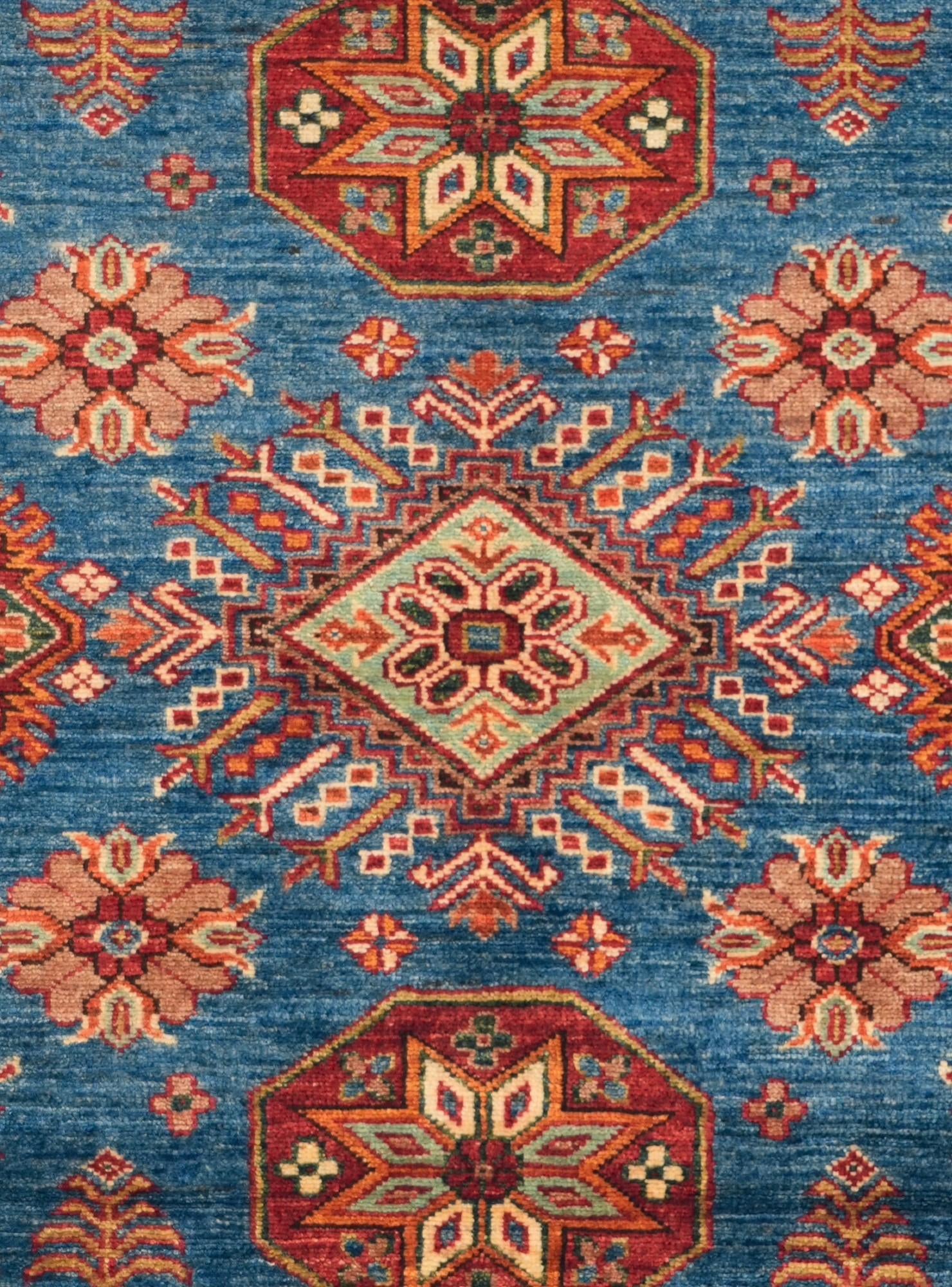 4' 1 x 5' 10 Hand Knotted Kazak Rug