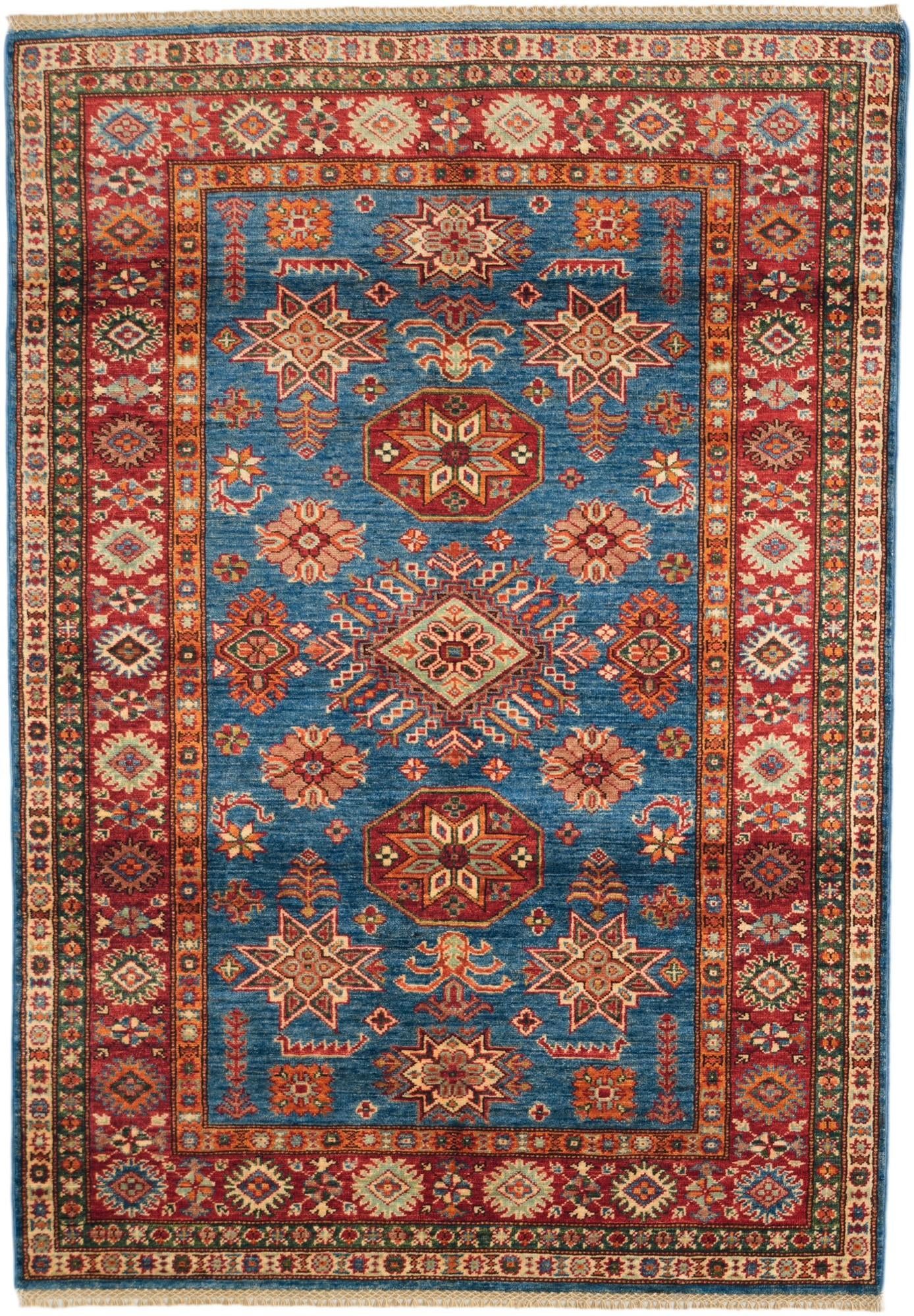 4' 1 x 5' 10 Hand Knotted Kazak Rug