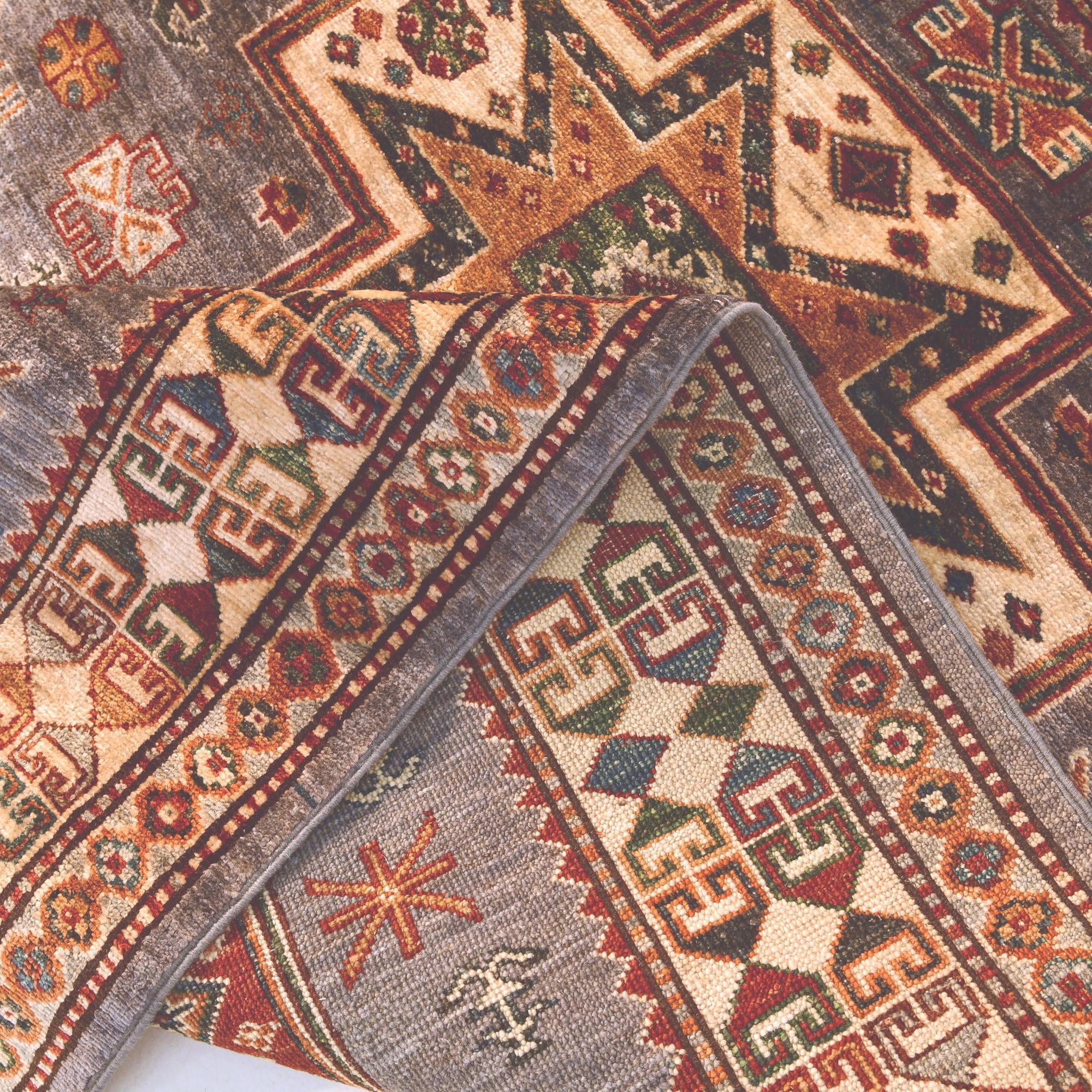 4' 1 x 5' 9 Hand Knotted Kazak Rug