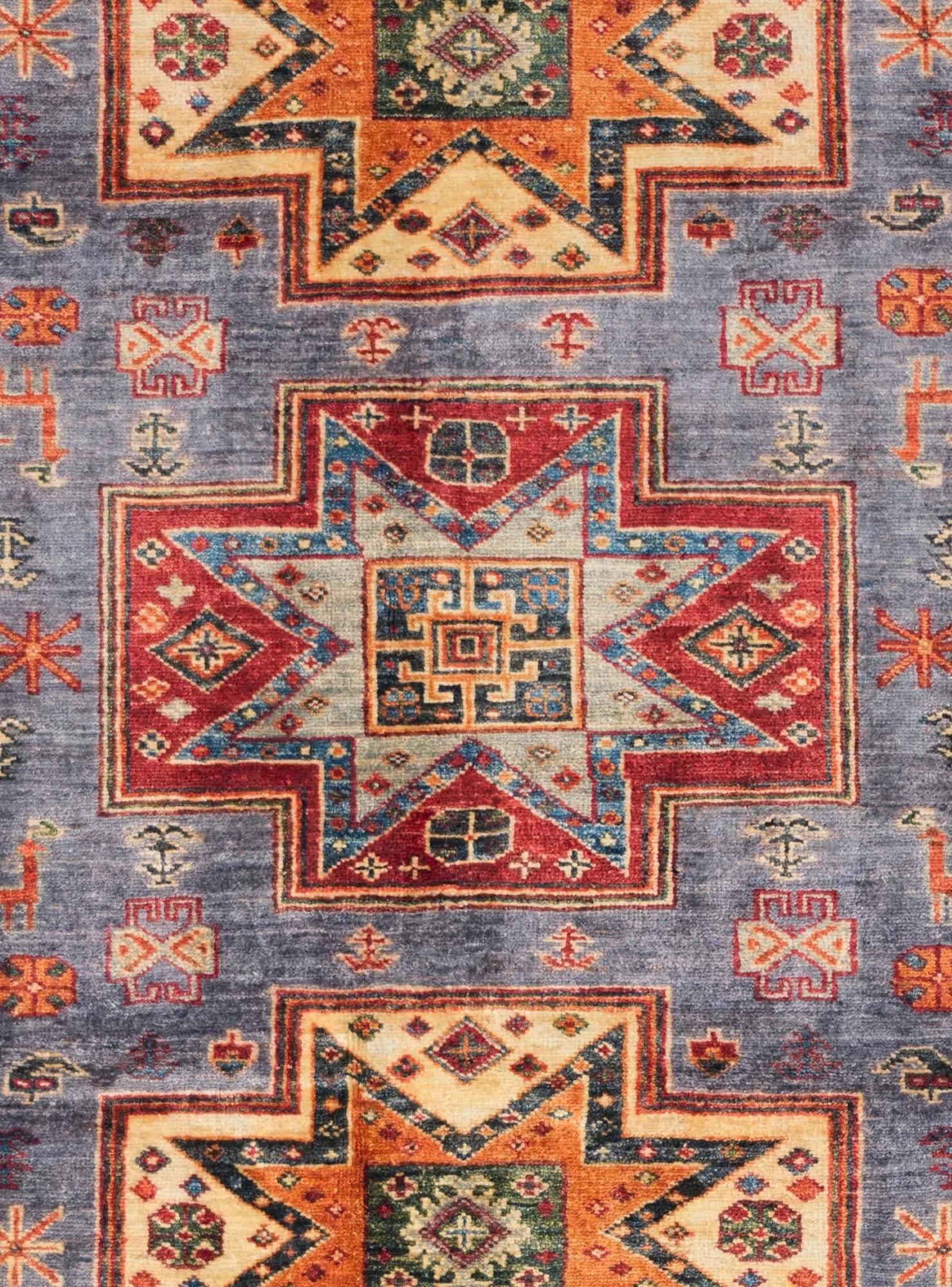 4' 1 x 5' 9 Hand Knotted Kazak Rug