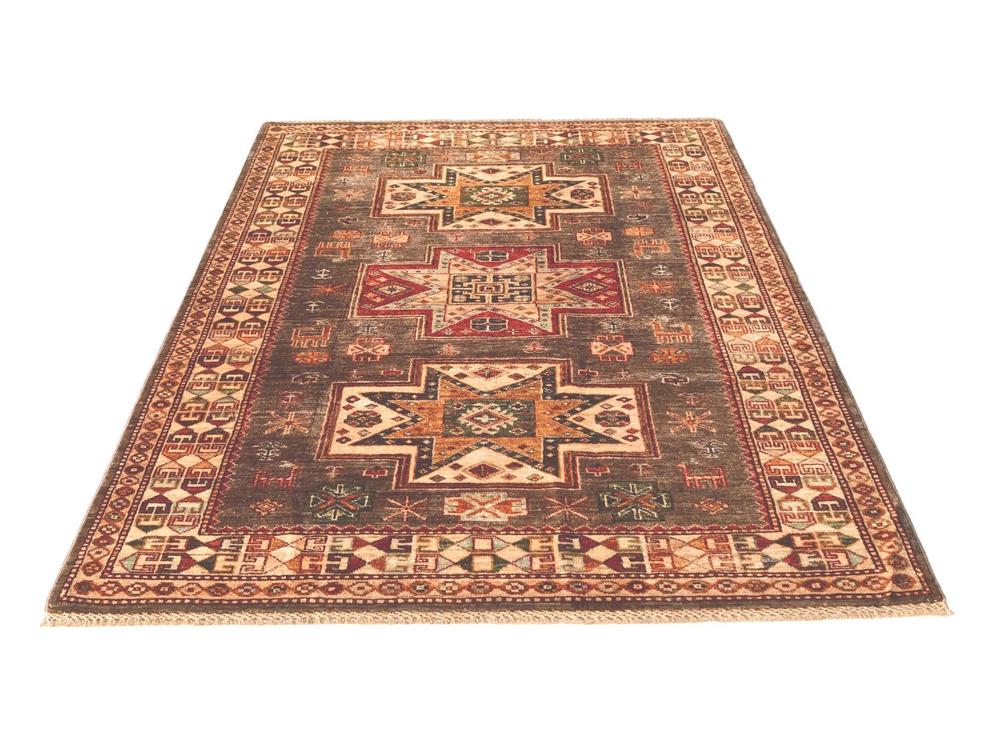 4' 1 x 6' Hand Knotted Kazak Rug