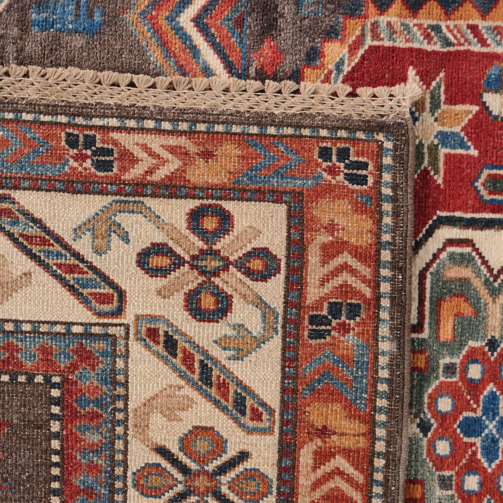 4' 3 x 6' 2 Hand Knotted Kazak Rug