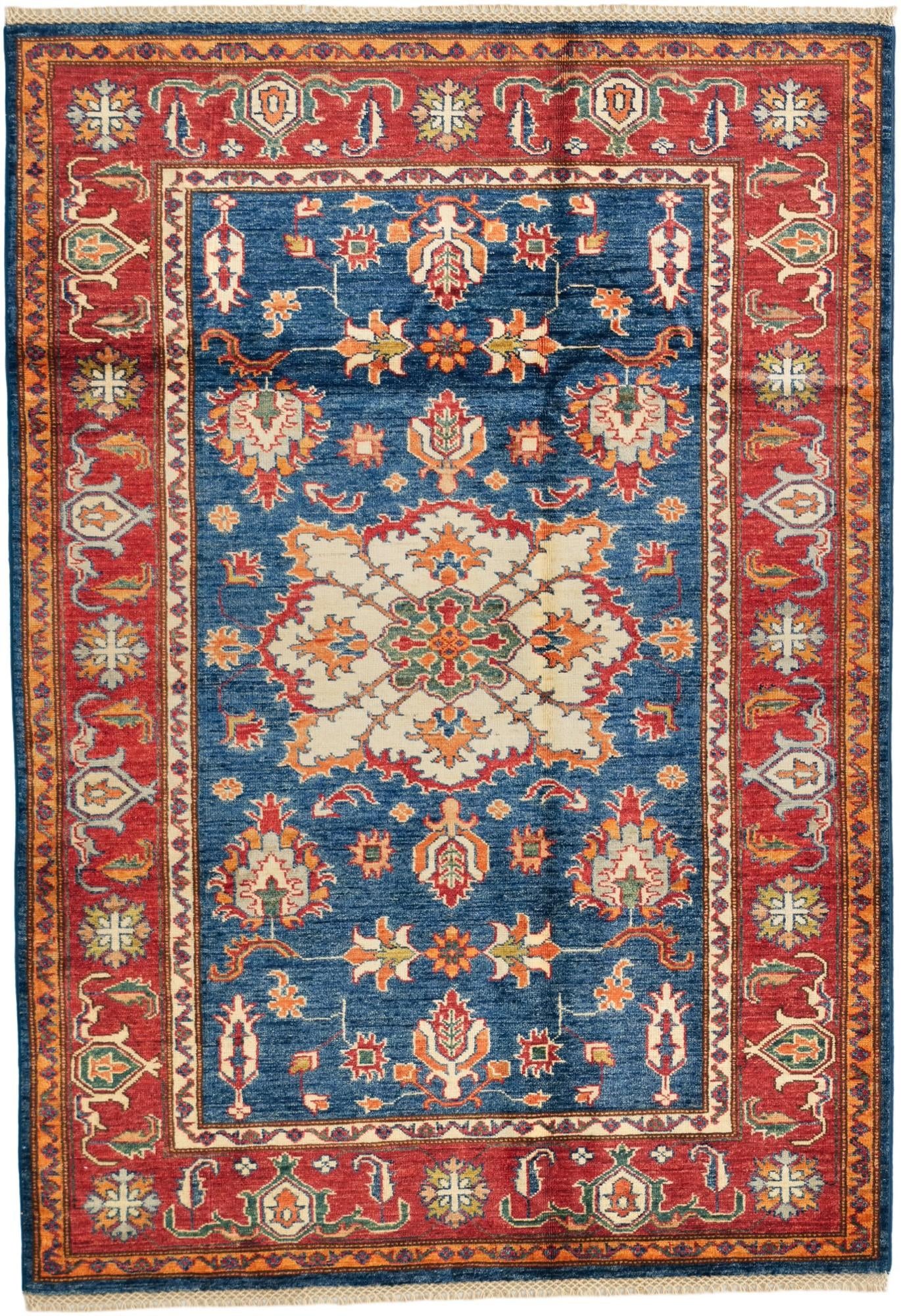 4' x 5' 11 Hand Knotted Kazak Rug