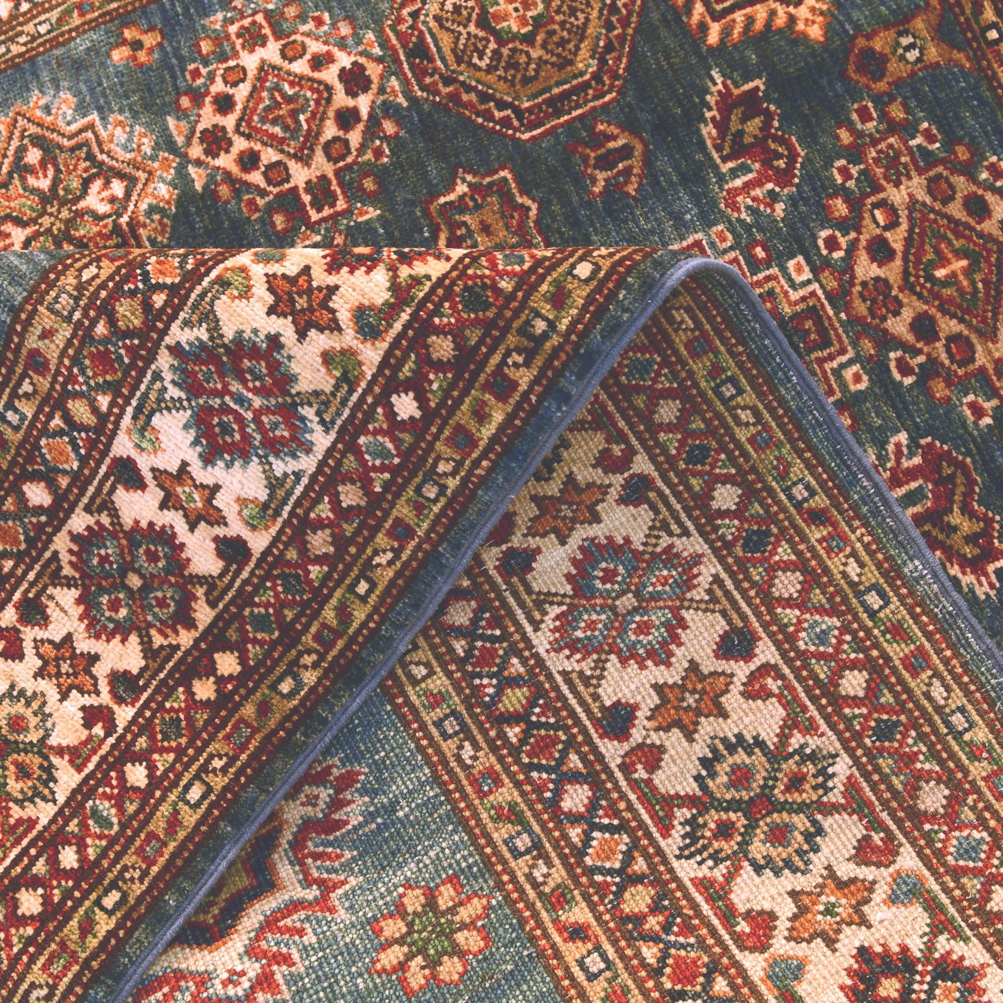 4' 2 x 5' 10 Hand Knotted Kazak Rug