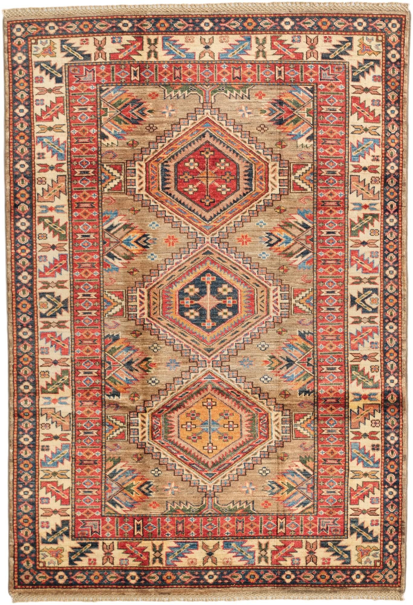 4' 1 x 6' Hand Knotted Kazak Rug