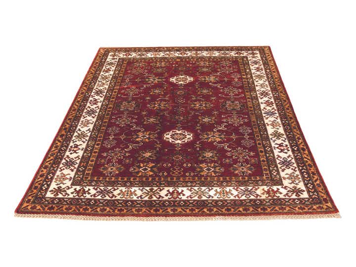 4' 11 x 6' 6 Hand Knotted Kazak Rug