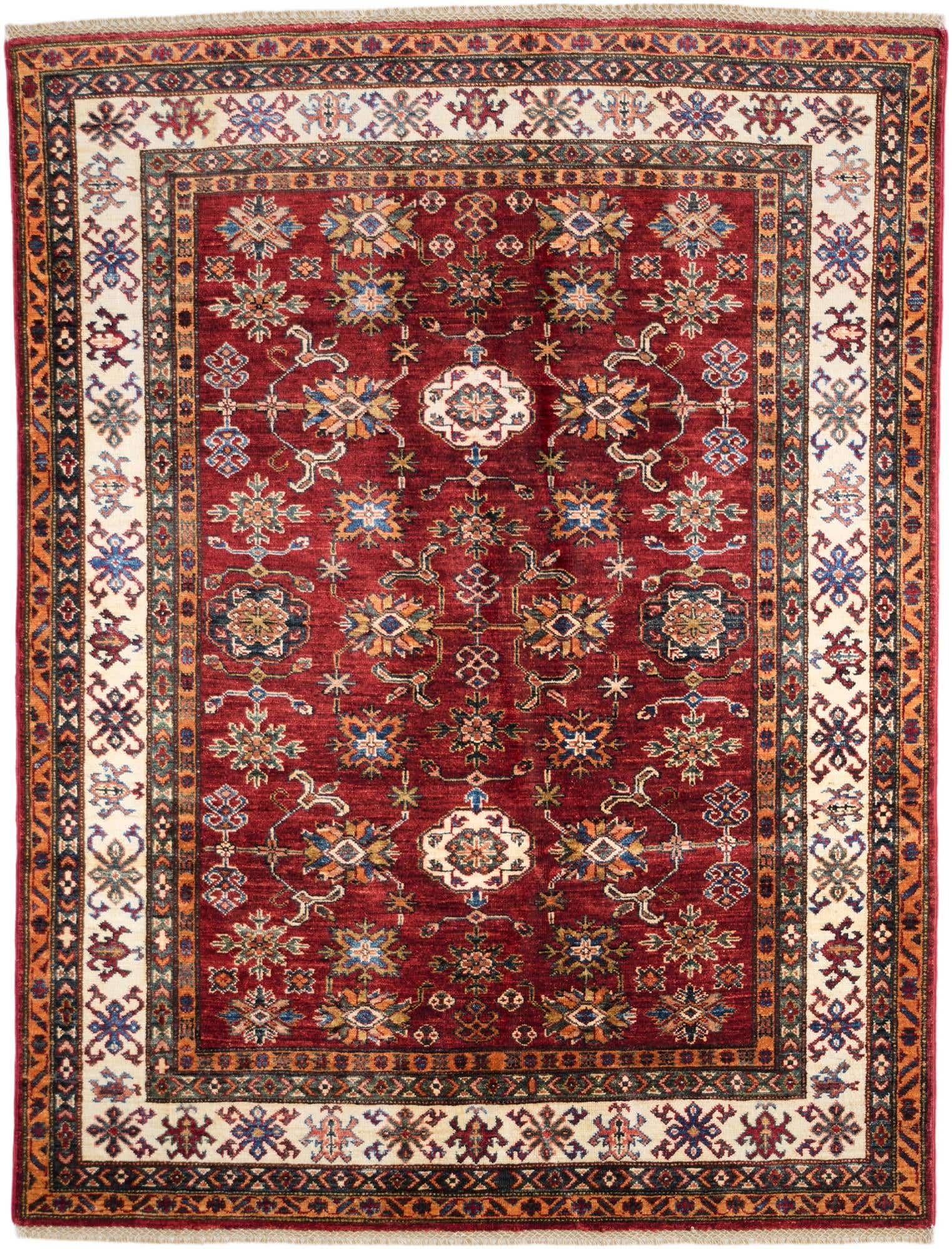 4' 11 x 6' 6 Hand Knotted Kazak Rug