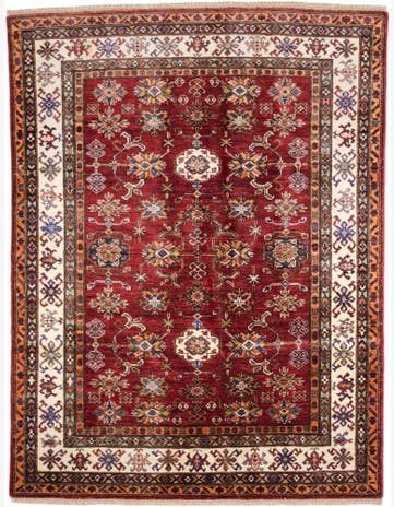 4' 11 x 6' 6 Hand Knotted Kazak Rug