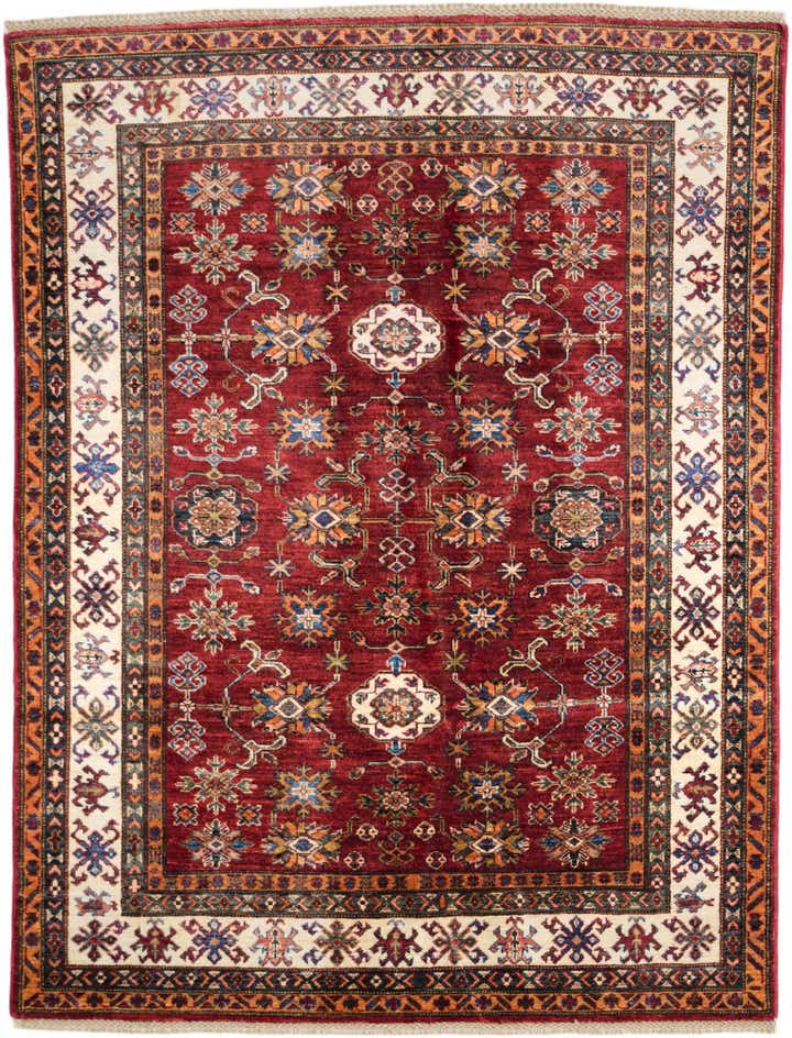 4' 11 x 6' 6 Hand Knotted Kazak Rug