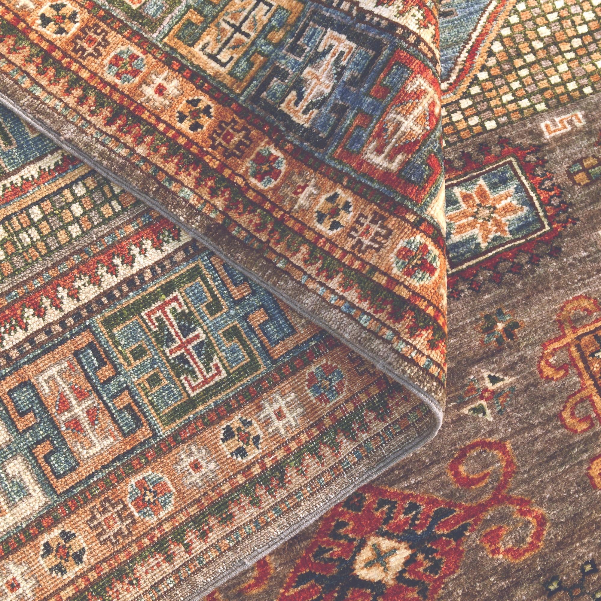 5' x 6' 4 Hand Knotted Kazak Rug