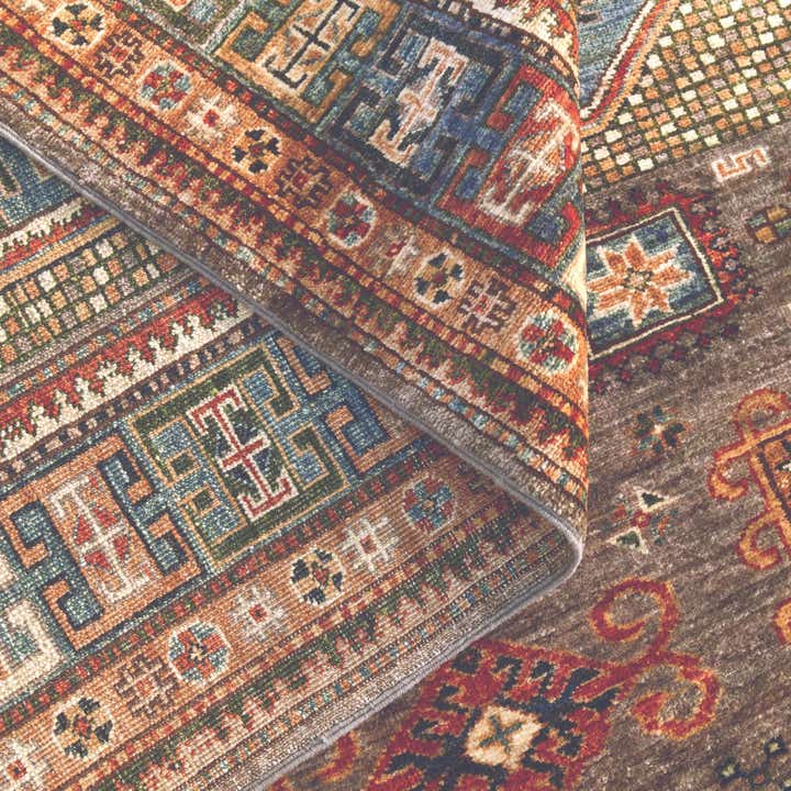5' x 6' 4 Hand Knotted Kazak Rug