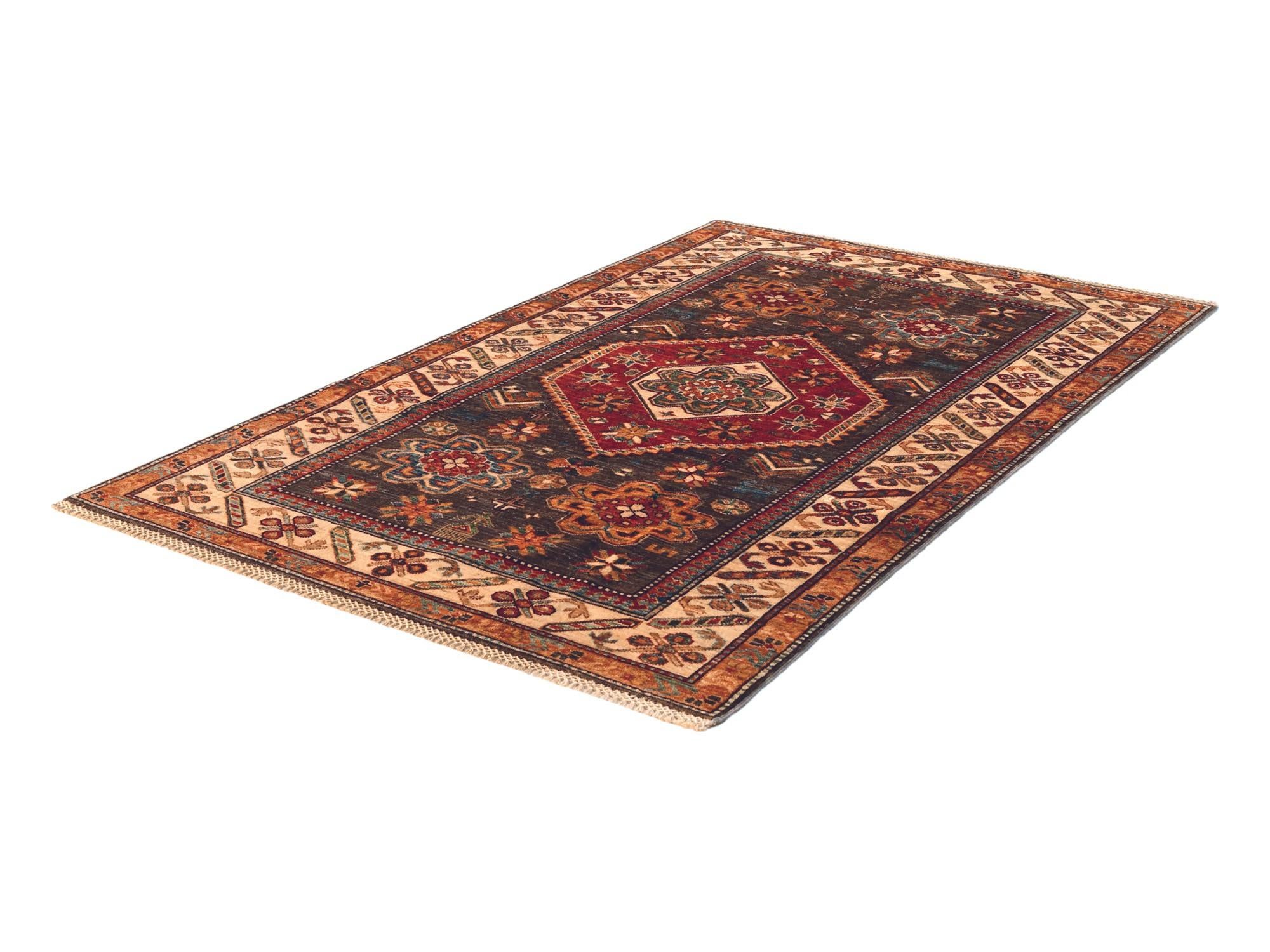 4' 1 x 6' 5 Hand Knotted Kazak Rug