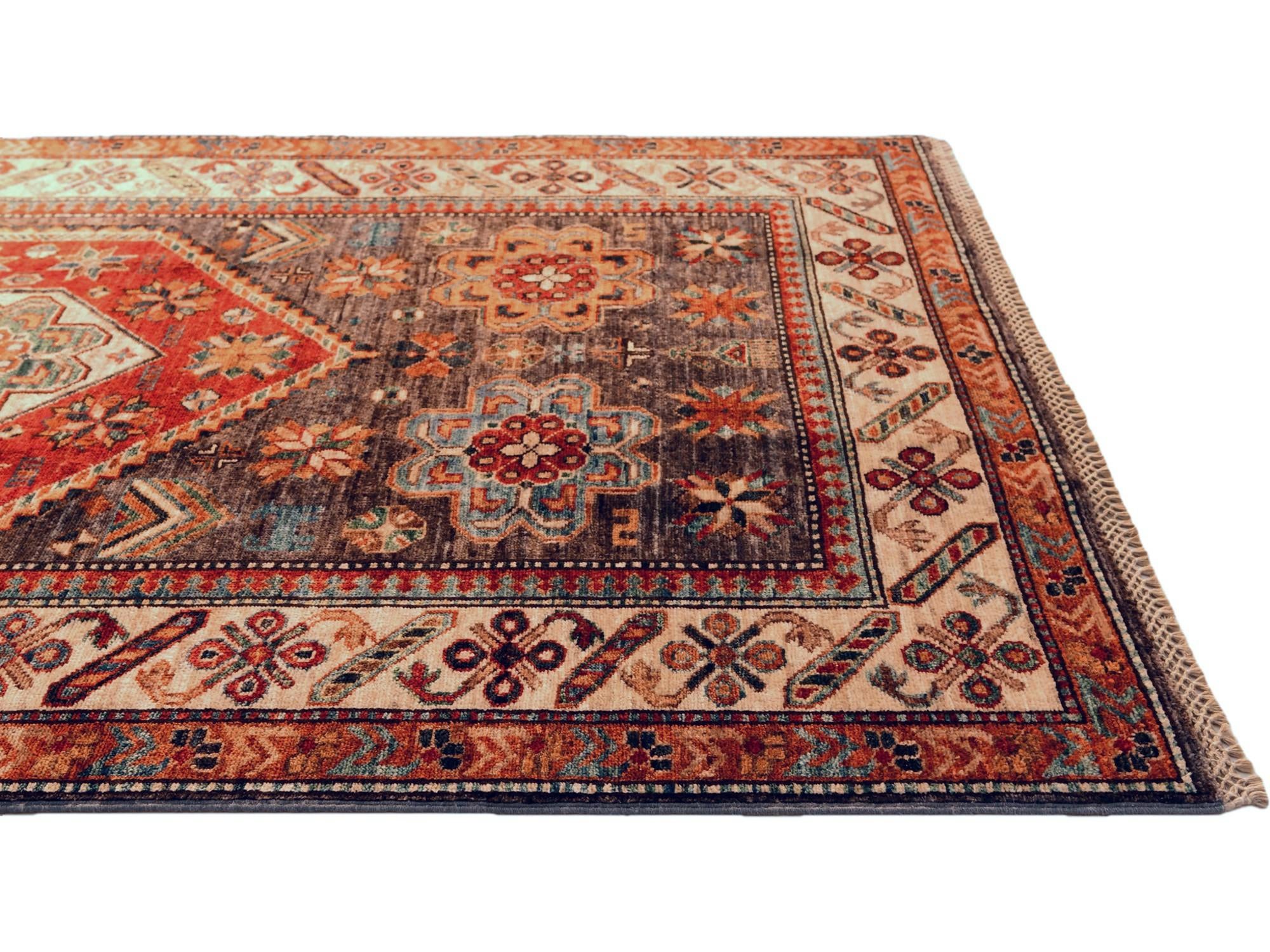 4' 1 x 6' 5 Hand Knotted Kazak Rug