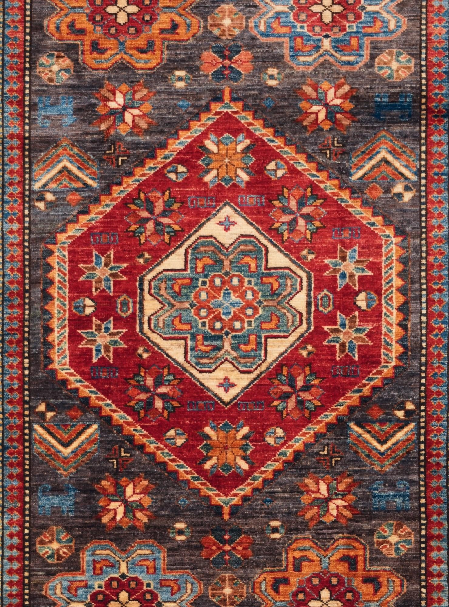4' 1 x 6' 5 Hand Knotted Kazak Rug