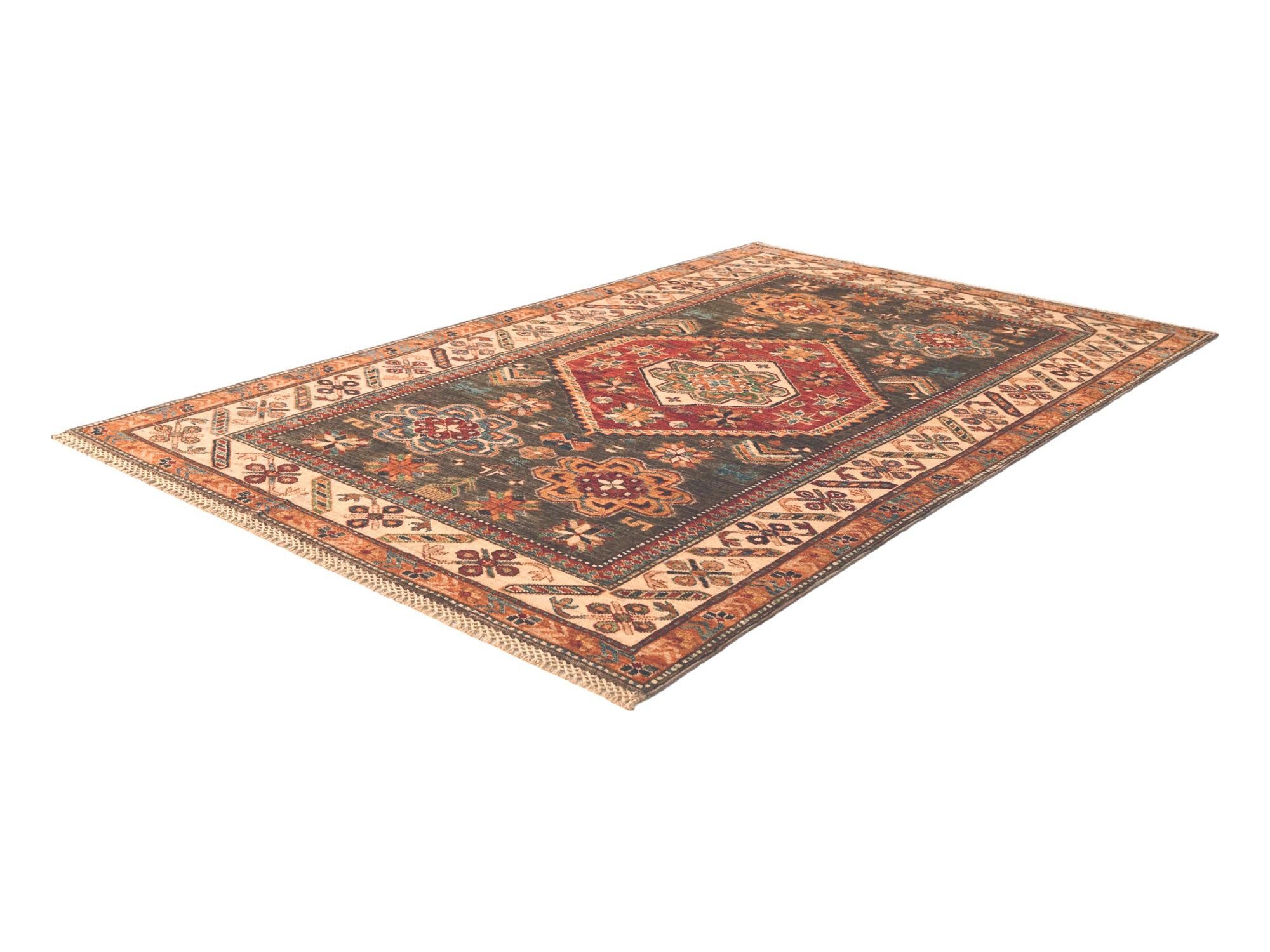 4' 2 x 6' 7 Hand Knotted Kazak Rug
