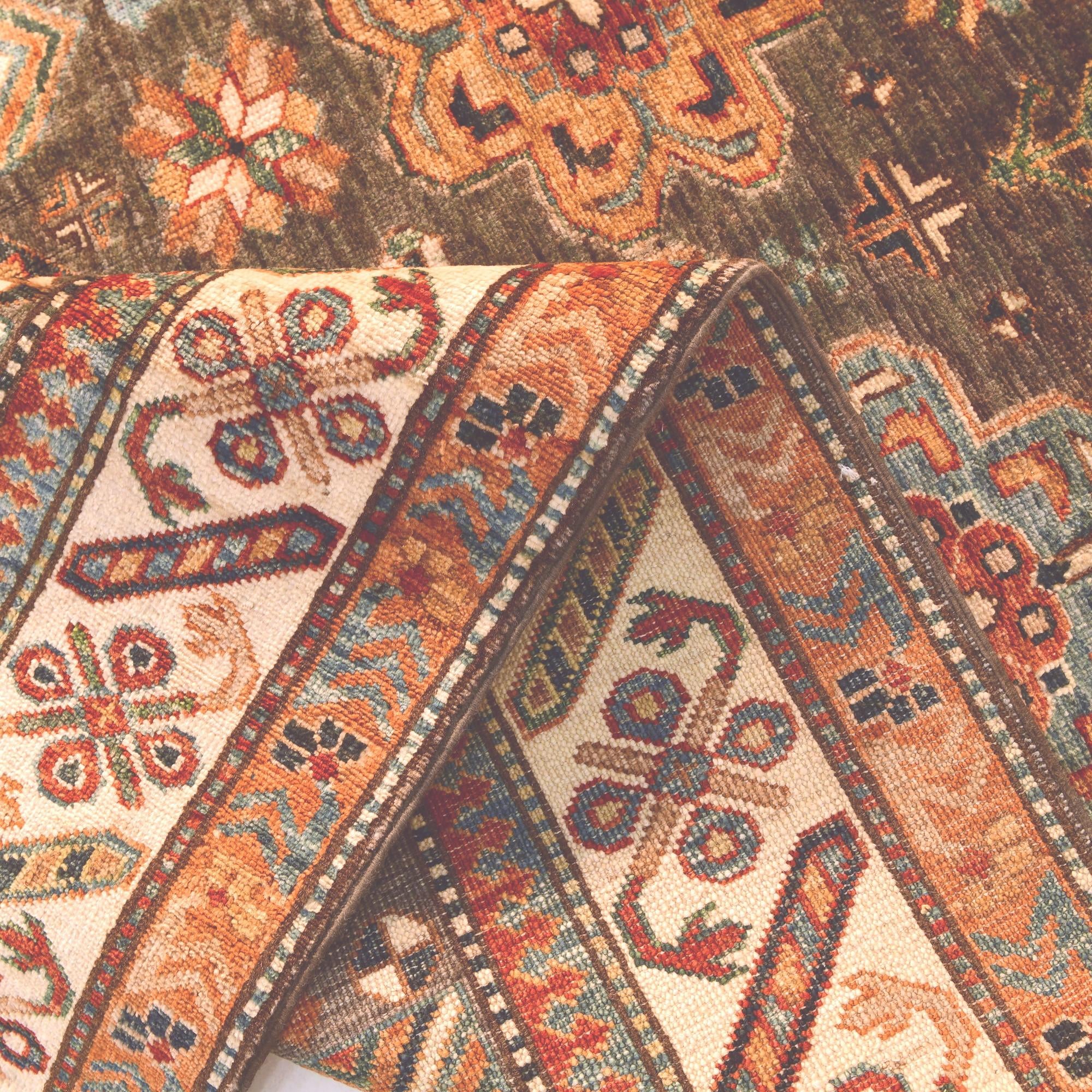 4' 2 x 6' 7 Hand Knotted Kazak Rug